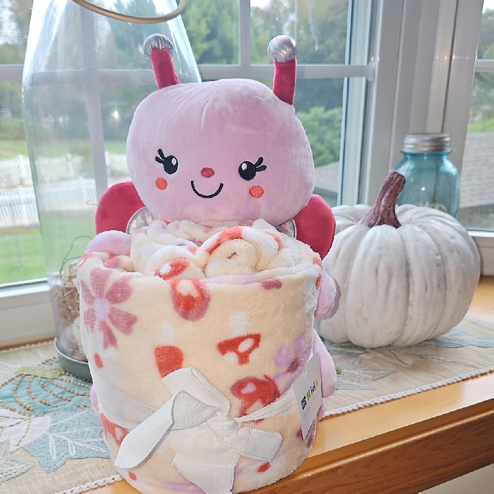 Butterfly Buddy & Throw 50×60